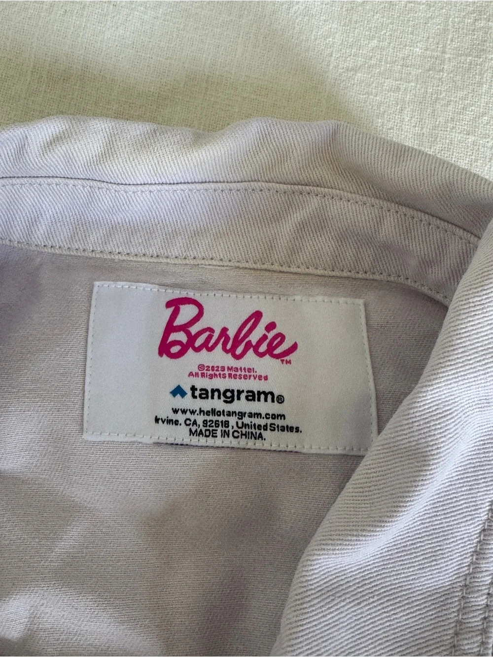 Barbie Truck Tour 2023 Exclusive Lavender Denim Jacket with Embroidery in L/XL - Picture 5 of 9
